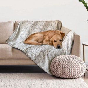 Doggy Decor Waterproof Pet Throw Blanket Snow Leopard Size, 50" x 60"